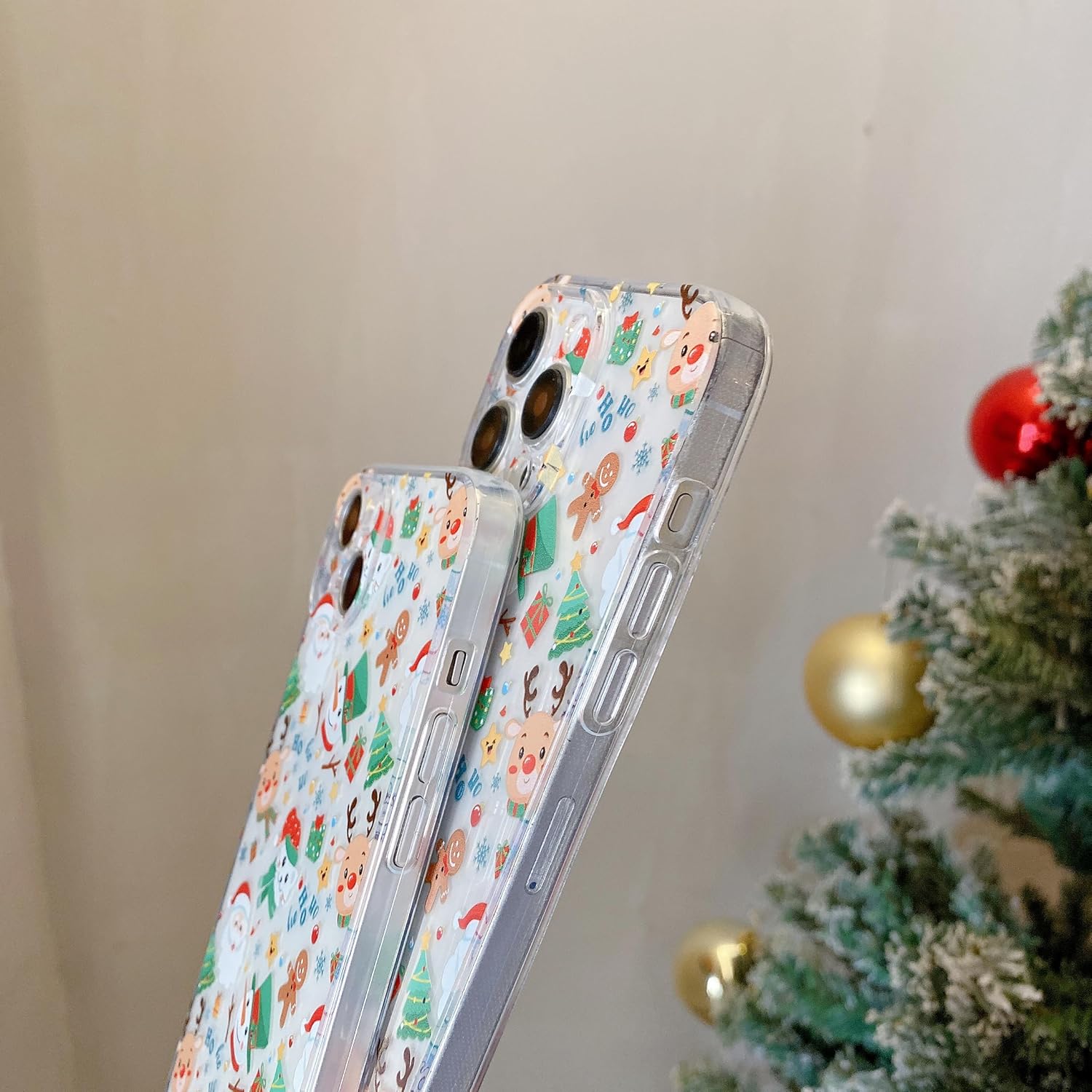 Christmas Phone Case for iPhone 11-17 Cute Merry Christmas Pattern Case Compatible with Magsafe Red Xmas Santa Tree Candy Pattern Cover for Women and Girls - Gingerbread