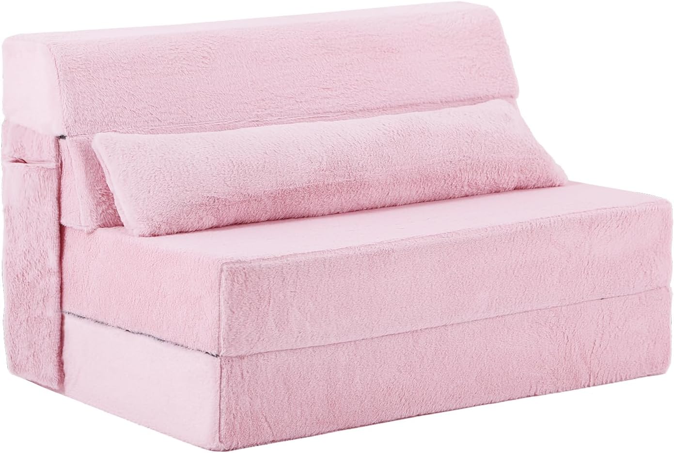 Tiita Folding Sofa Bed with Pillow 200x70x12cm Mattress&Plush Fabric Foldable Sofa Lounge Mat Pad,Floor Lounger Chair Bed for Living Room,Guest Room,Dorm,Apartment,Camping and Travel Use