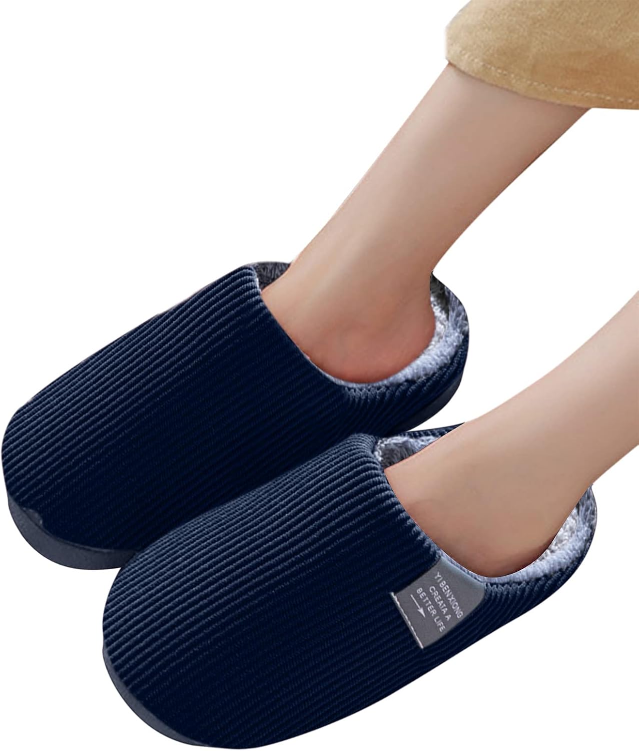 Men Moccasins Slippers Size 9 Mens for Men House Warm Slip Soft Plush Flop Slippers Flip On Shoes Slippers Men's Slipper Men Slippers 12