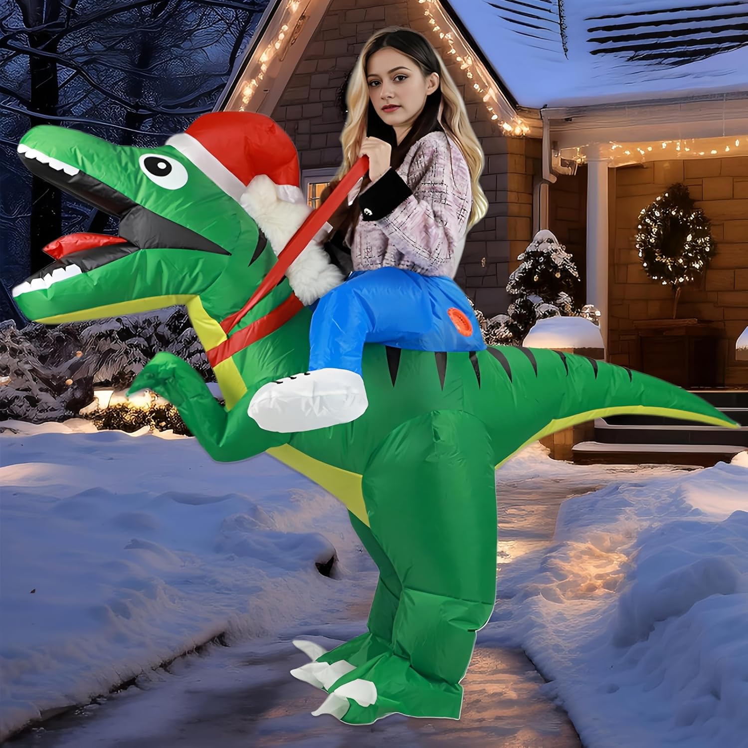 EukaLink Inflatable Christmas Costume Blow Up Funny Costume Suit Unisex Costumes Adult Cosplay Outfit