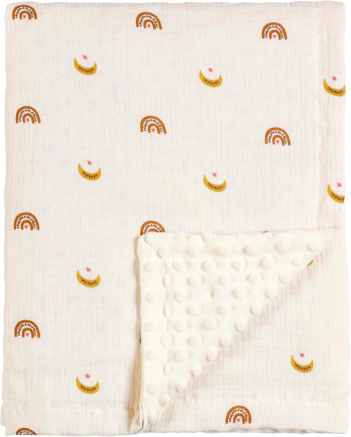 CREVENT Minky Baby Blanket for Girls Boys, Soft Plush Receiving Blanket for Newborns - 76x102cm (Animal)