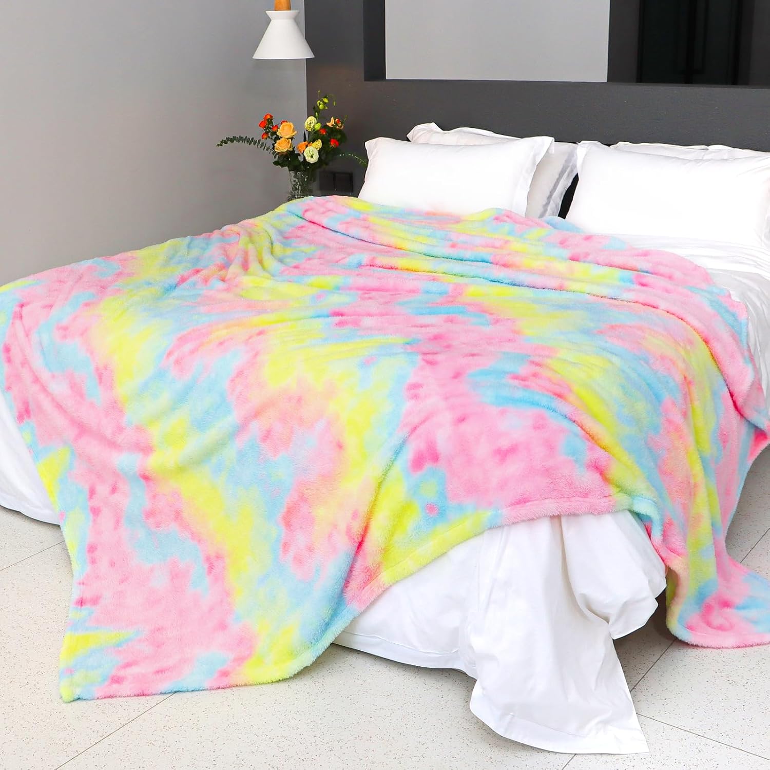 MUGD Blankets Fuzzy Soft Fleece Throw Blanket Cozy Soft Warm Throw Blanket for Bed