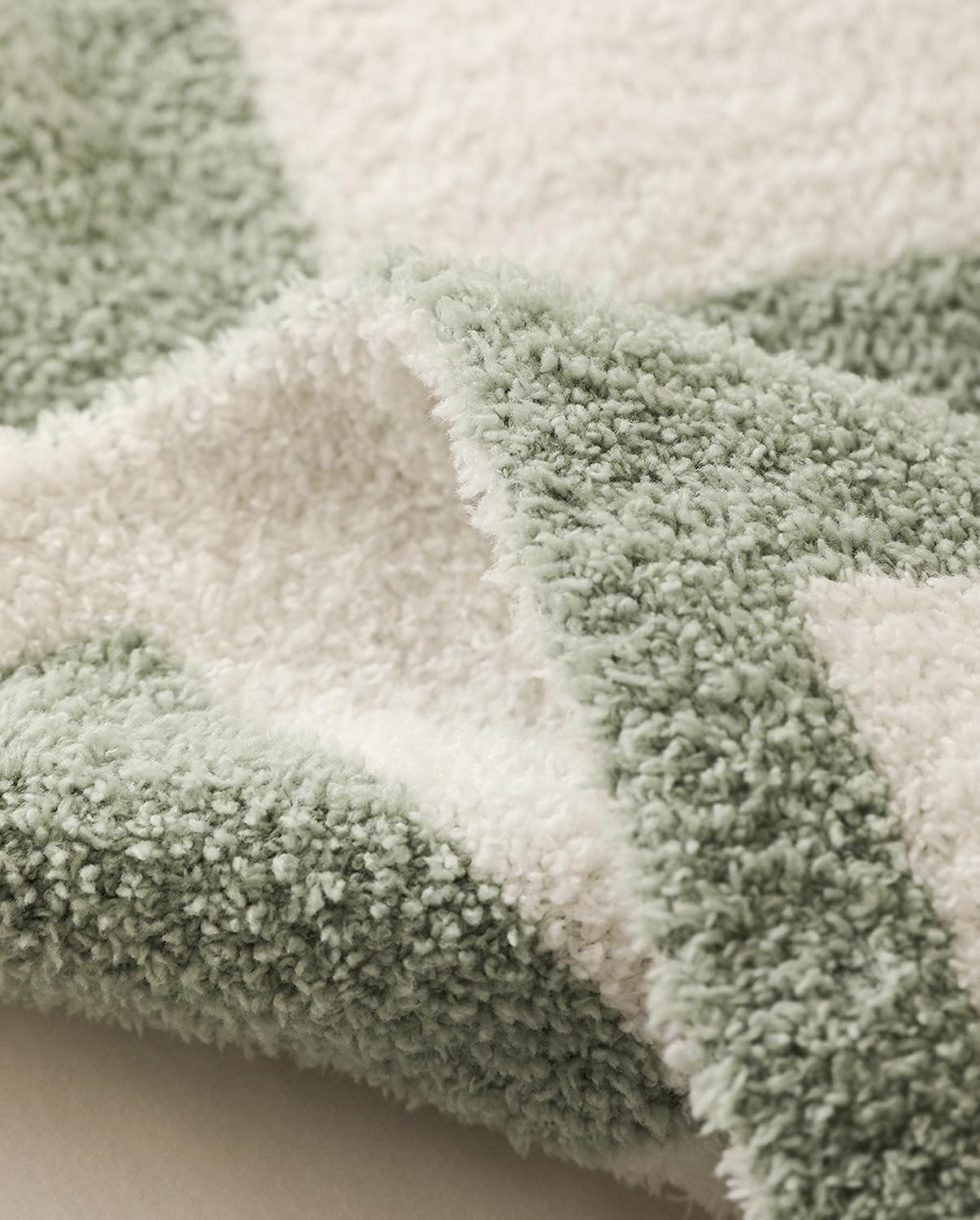 REPRECONF ZASTION Plaid Throw Blanket Ultra Soft Cozy Microfiber Knitted Lightweight Fleece Blanket for Couch Bed Travel Cream 130cm x 150cm