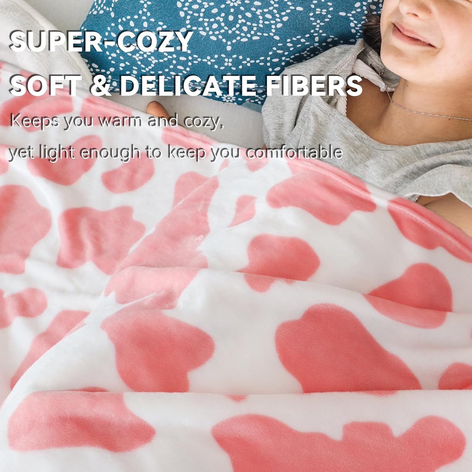 Blue Throw Blanket Soft Fleece Blankets Cyan Blue Lightweight Fuzzy Blanket Gifts Decor Stuff for Girls Women Teen Couch Bed