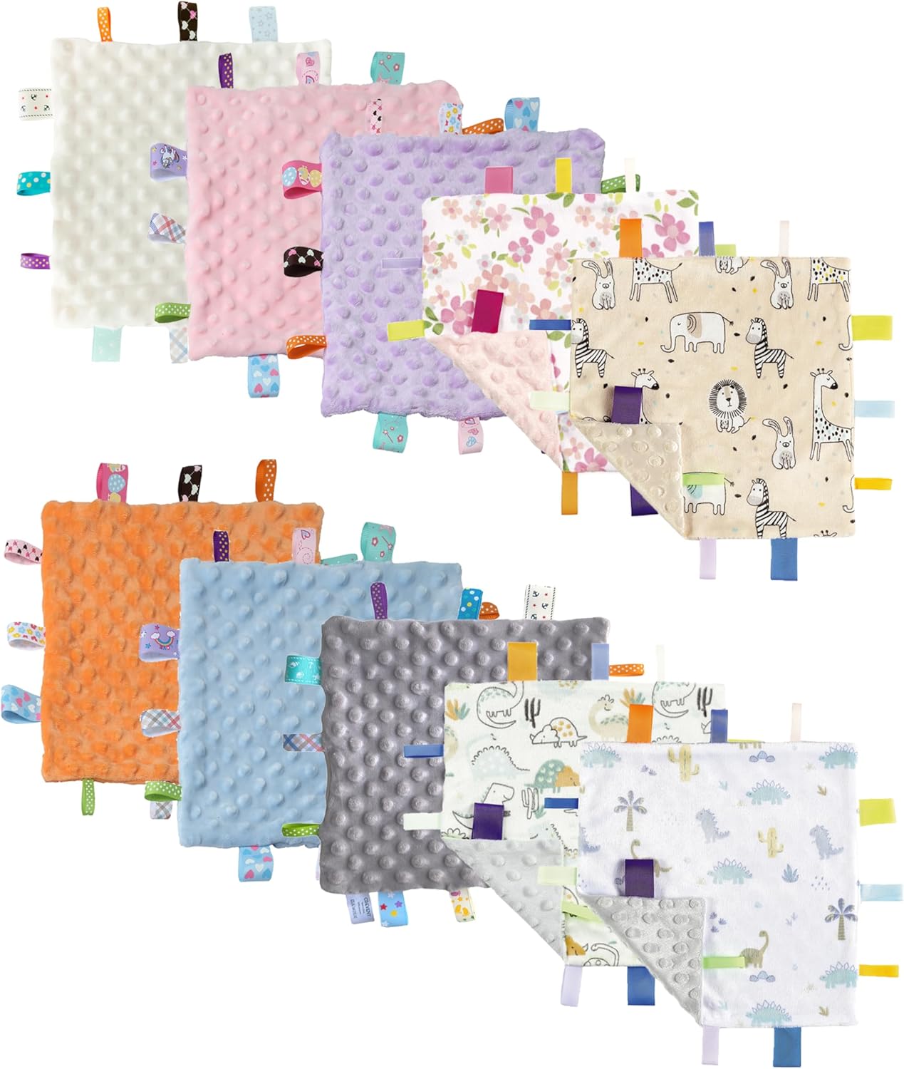 CREVENT Minky Baby Blanket for Girls Boys, Soft Plush Receiving Blanket for Newborns - 76x102cm (Animal)