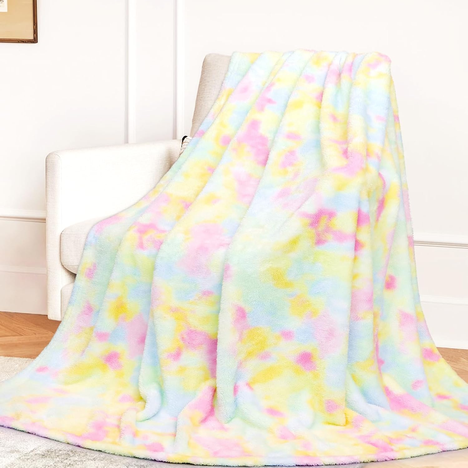 MUGD Blankets Fuzzy Soft Fleece Throw Blanket Cozy Soft Warm Throw Blanket for Bed