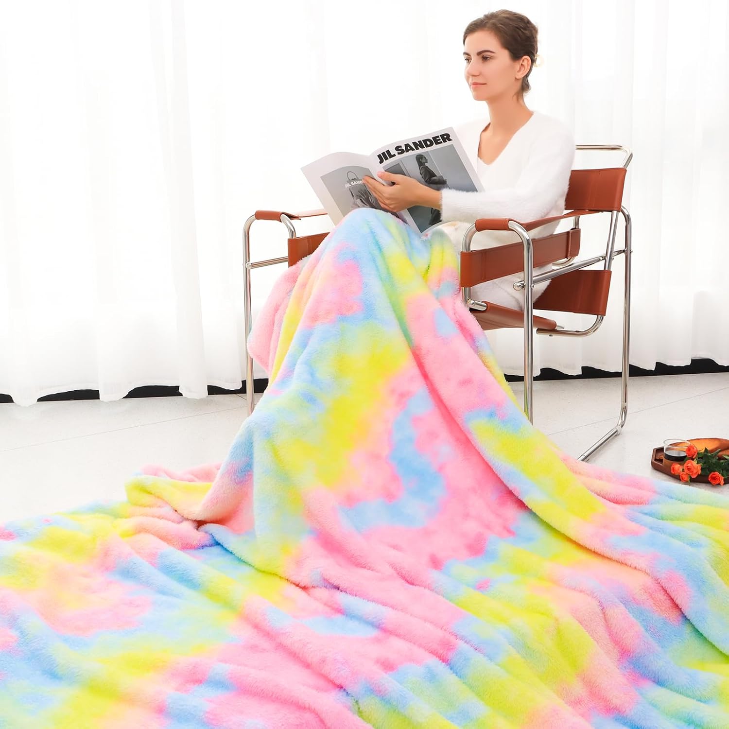 MUGD Blankets Fuzzy Soft Fleece Throw Blanket Cozy Soft Warm Throw Blanket for Bed