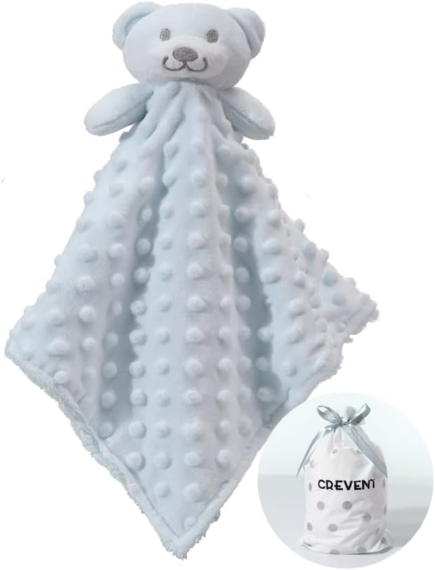 CREVENT Minky Baby Blanket for Girls Boys, Soft Plush Receiving Blanket for Newborns - 76x102cm (Animal)