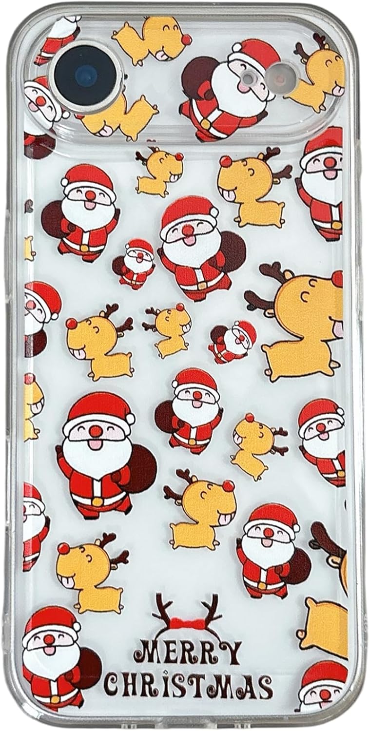 Christmas Phone Case for iPhone 11-17 Cute Merry Christmas Pattern Case Compatible with Magsafe Red Xmas Santa Tree Candy Pattern Cover for Women and Girls - Gingerbread