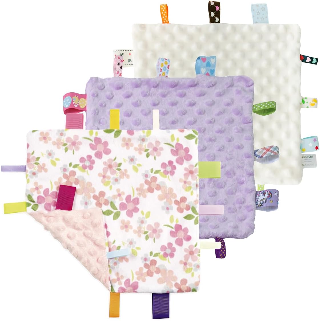CREVENT Minky Baby Blanket for Girls Boys, Soft Plush Receiving Blanket for Newborns - 76x102cm (Animal)