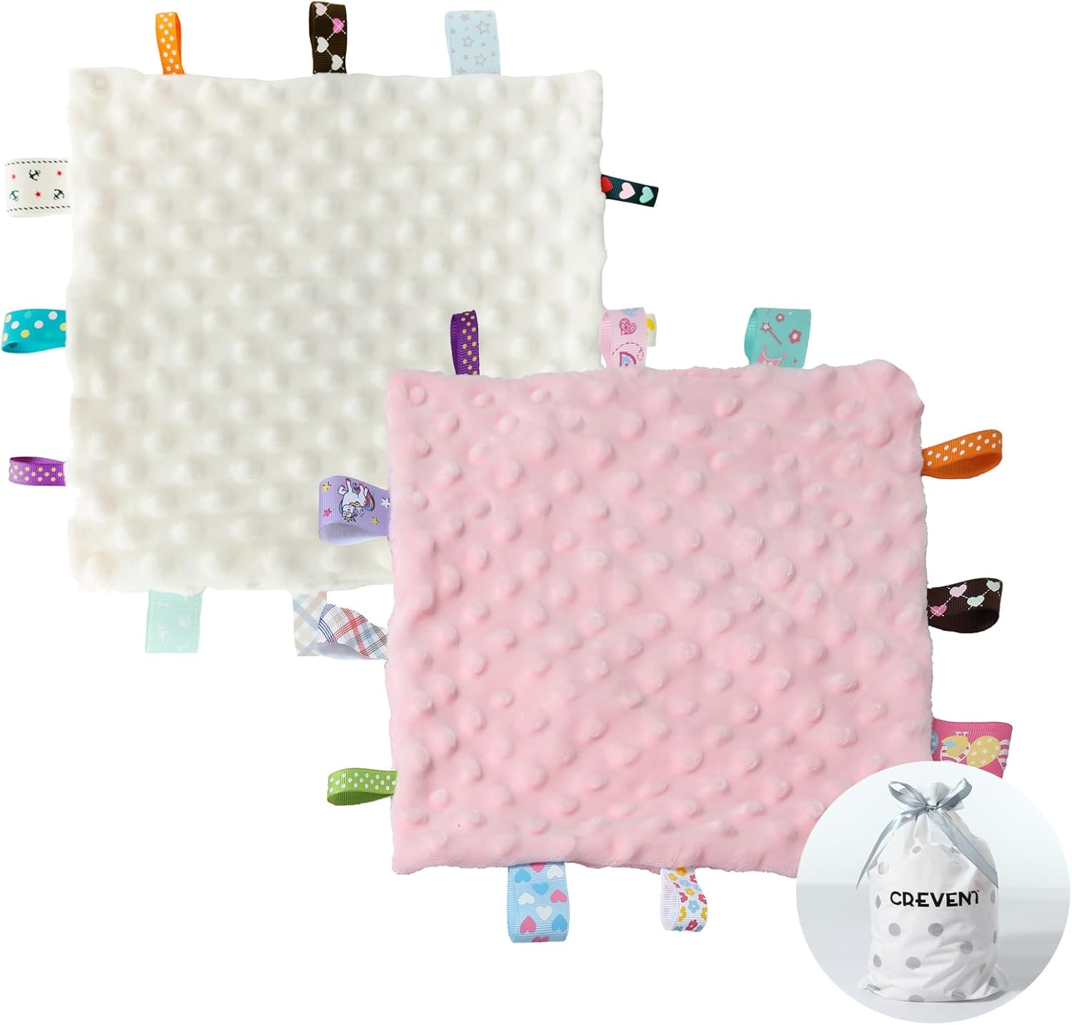 CREVENT Minky Baby Blanket for Girls Boys, Soft Plush Receiving Blanket for Newborns - 76x102cm (Animal)
