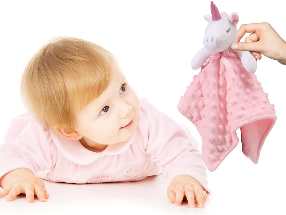 CREVENT Minky Baby Blanket for Girls Boys, Soft Plush Receiving Blanket for Newborns - 76x102cm (Animal)