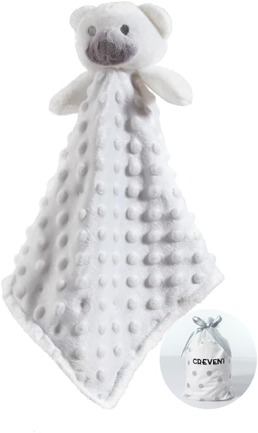 CREVENT Minky Baby Blanket for Girls Boys, Soft Plush Receiving Blanket for Newborns - 76x102cm (Animal)