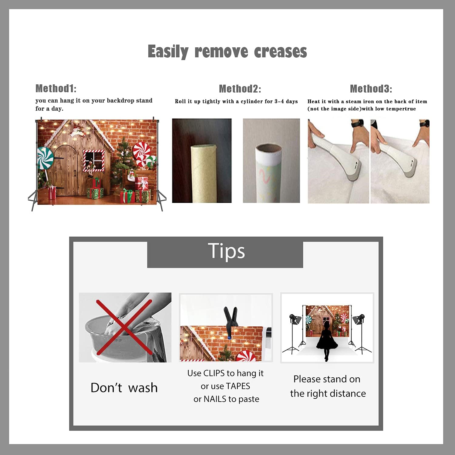 LTLYH 7X5ft Christmas Photo Backdrop Christmas Gingerbread House Candy Tree Photoshoot Background for Kids Portrait Photo Studio Booth Photographer Props Backdrop 119