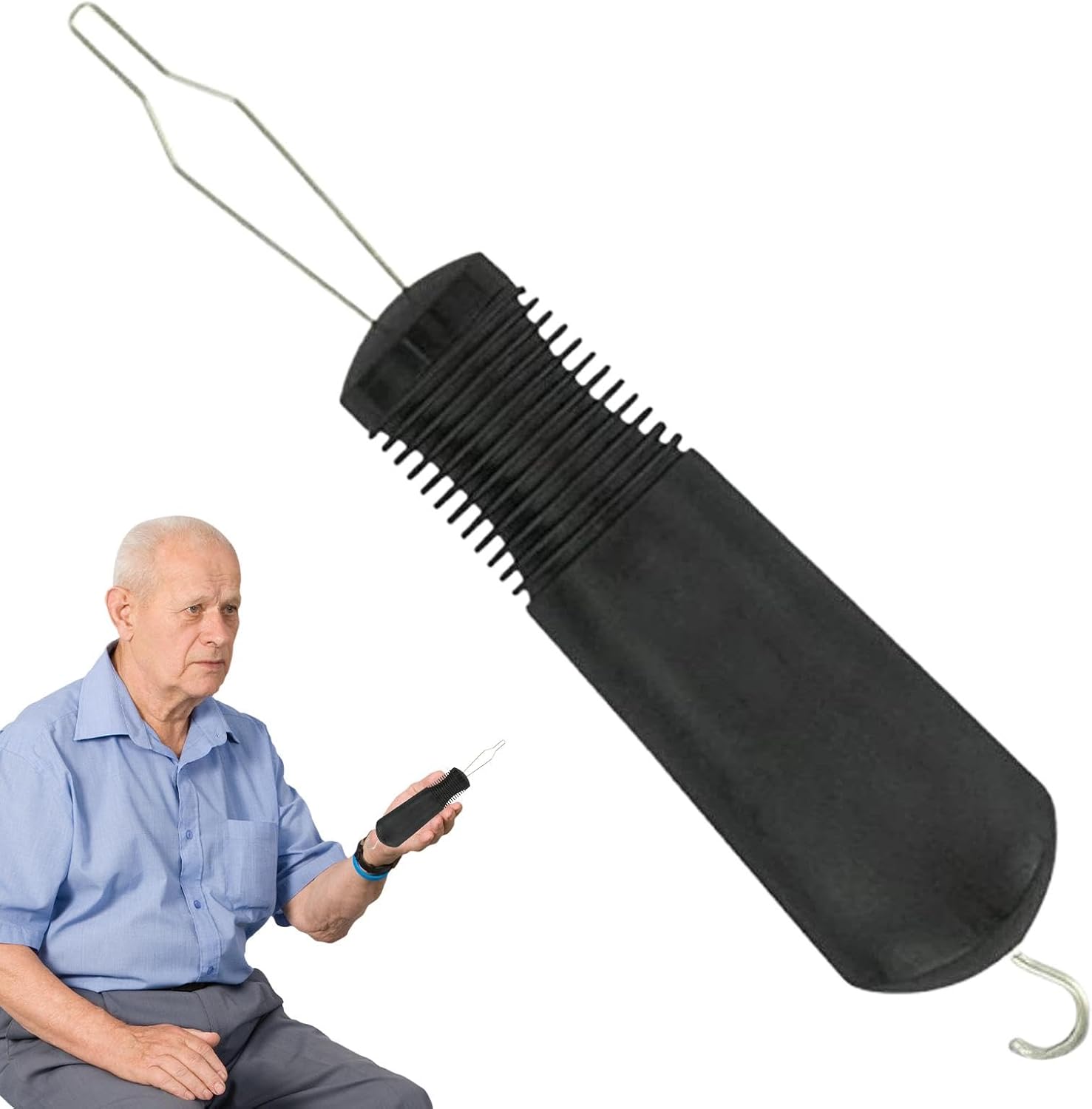 Elderly Button Aid - Button Assistance Tool, Button Helper Zipper Puller, Onee-Handed Button Device, Zipper Pull For Limited Hand Strength, Easy Use Button And Zipper Aid For Elderly With Weak Grip