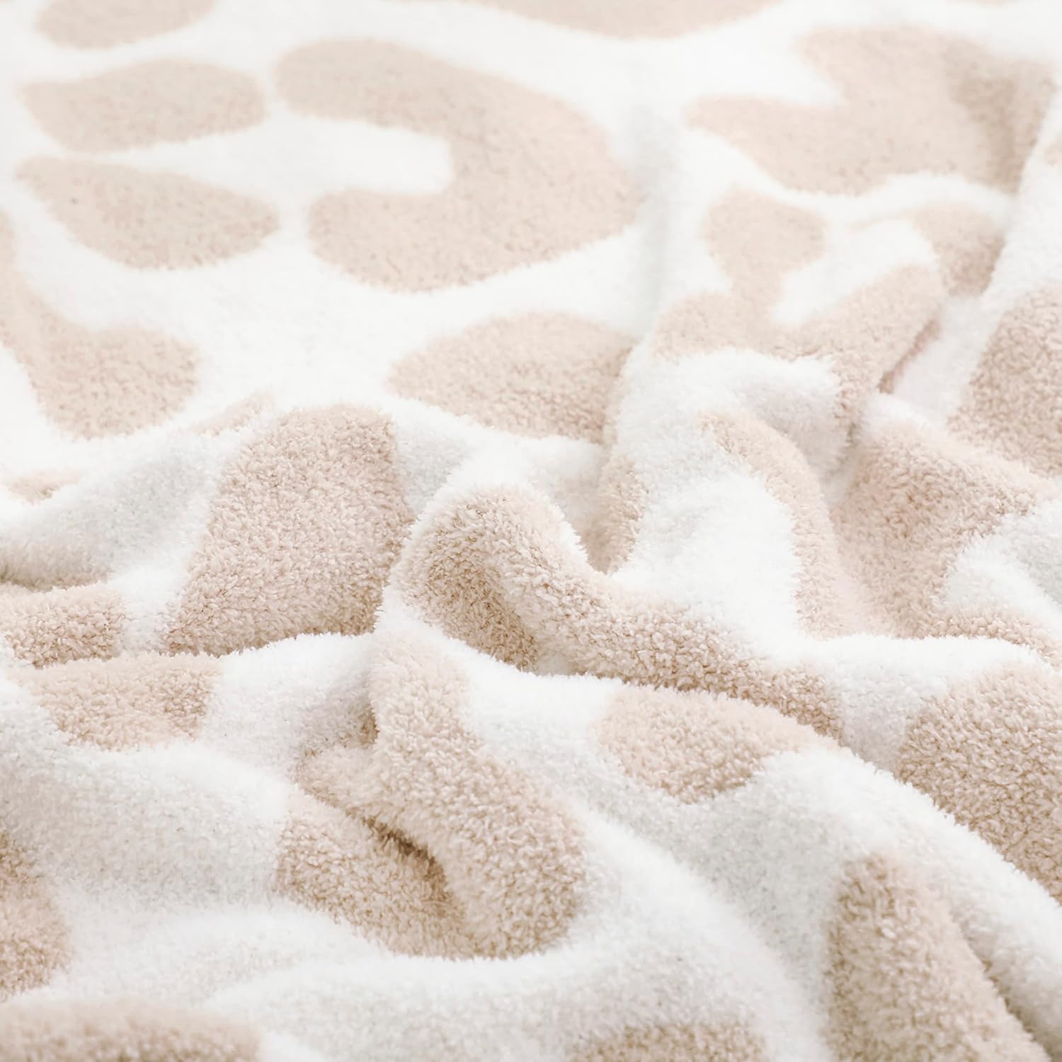 REPRECONF ZASTION Plaid Throw Blanket Ultra Soft Cozy Microfiber Knitted Lightweight Fleece Blanket for Couch Bed Travel Cream 130cm x 150cm