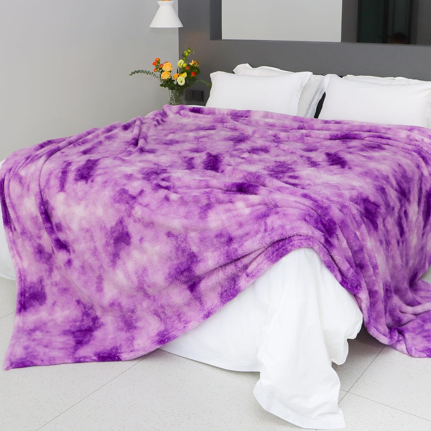 MUGD Blankets Fuzzy Soft Fleece Throw Blanket Cozy Soft Warm Throw Blanket for Bed