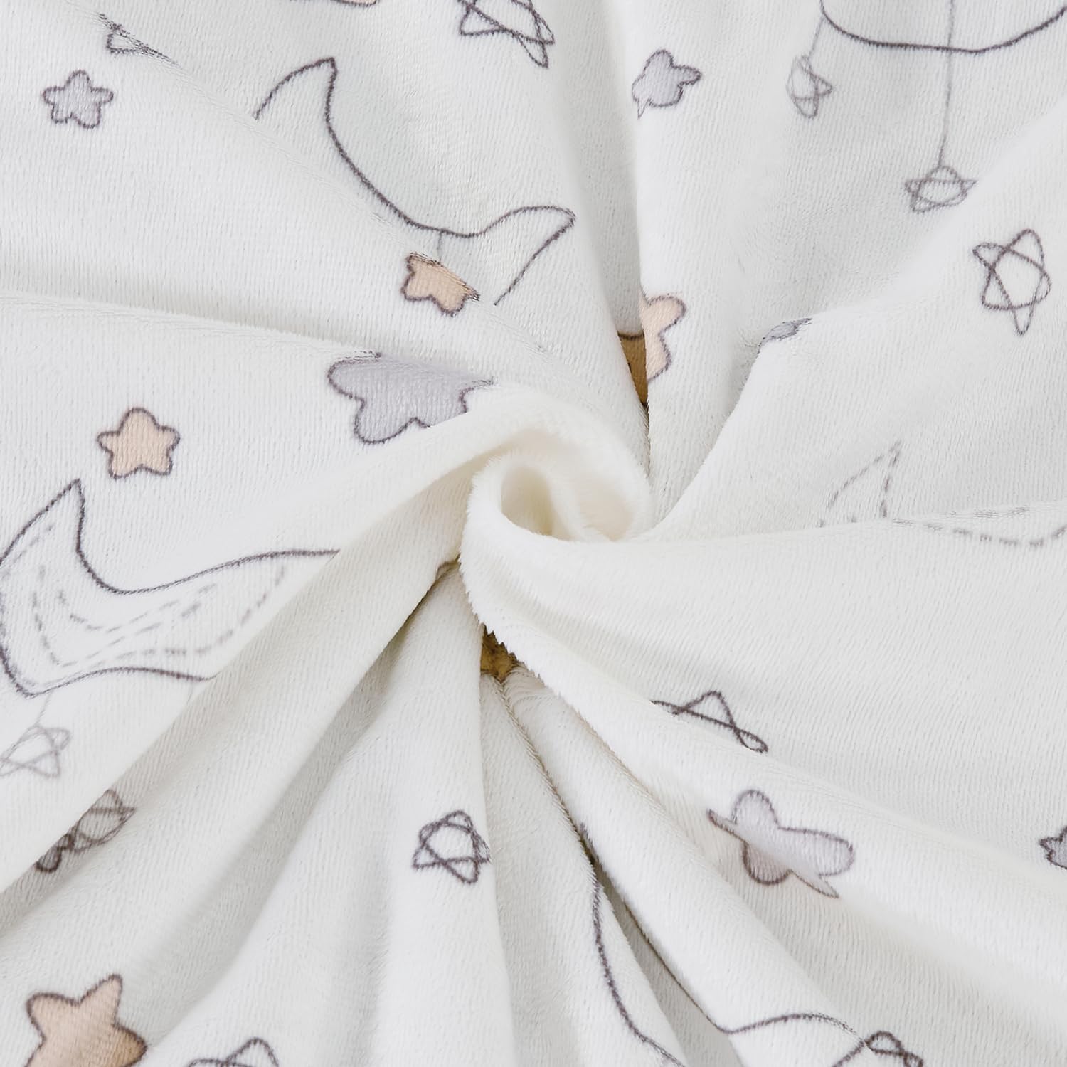 CREVENT Minky Baby Blanket for Girls Boys, Soft Plush Receiving Blanket for Newborns - 76x102cm (Animal)