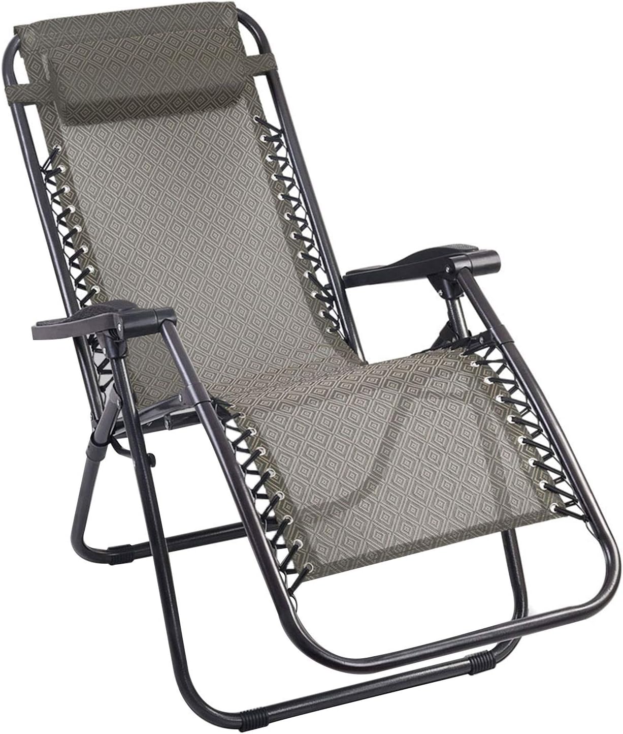 Gardeon Zero Gravity Portable Reclining Lounge Folding Outdoor Camping Beach Chair Black