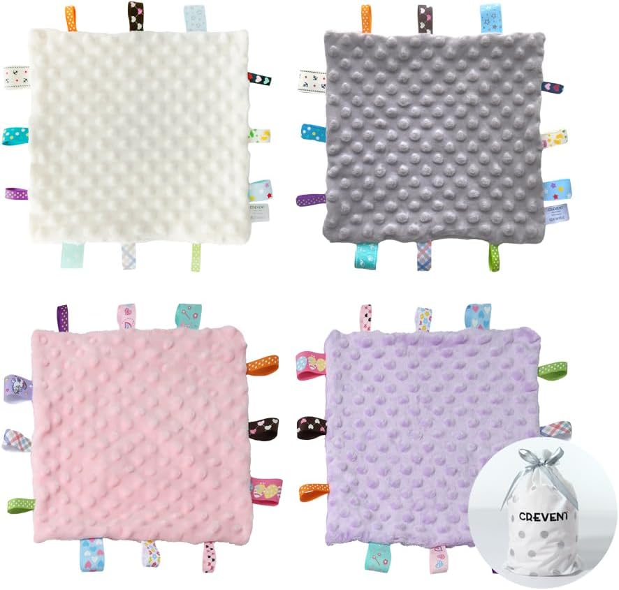 CREVENT Minky Baby Blanket for Girls Boys, Soft Plush Receiving Blanket for Newborns - 76x102cm (Animal)