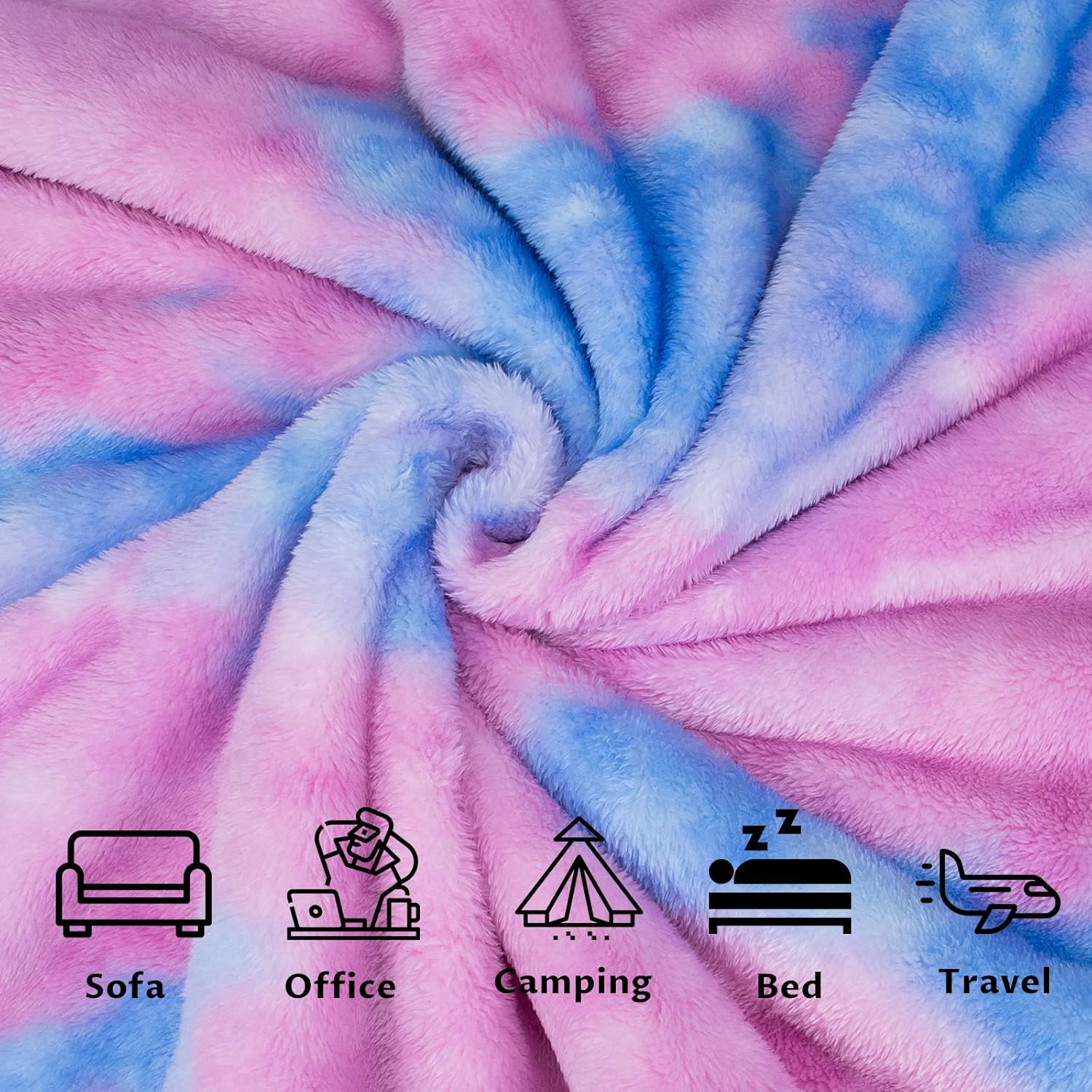 MUGD Blankets Fuzzy Soft Fleece Throw Blanket Cozy Soft Warm Throw Blanket for Bed