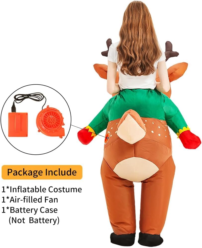 EukaLink Inflatable Christmas Costume Blow Up Funny Costume Suit Unisex Costumes Adult Cosplay Outfit
