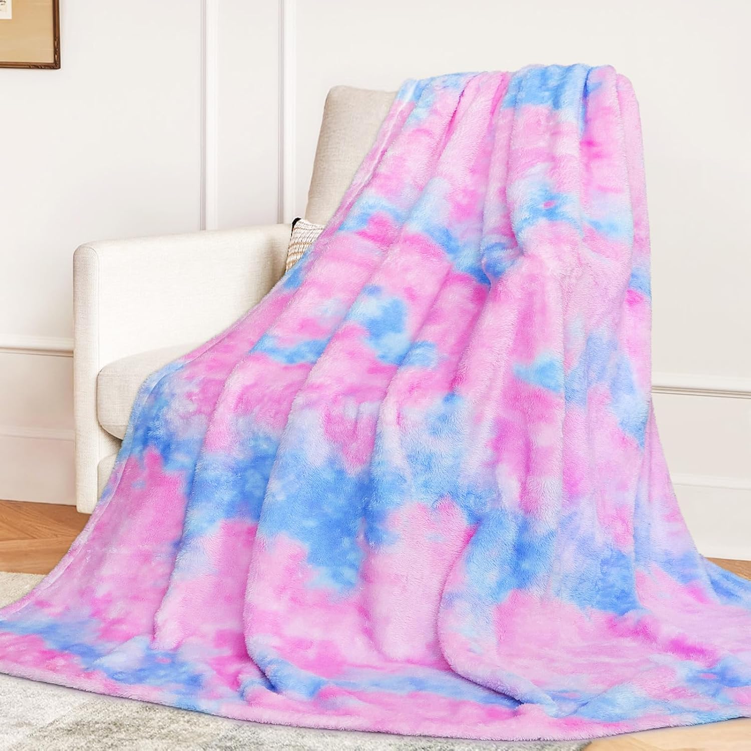 MUGD Blankets Fuzzy Soft Fleece Throw Blanket Cozy Soft Warm Throw Blanket for Bed