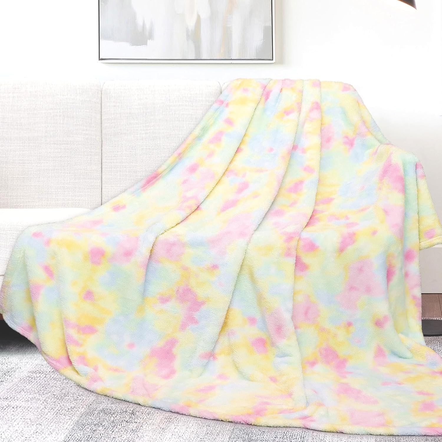 MUGD Blankets Fuzzy Soft Fleece Throw Blanket Cozy Soft Warm Throw Blanket for Bed