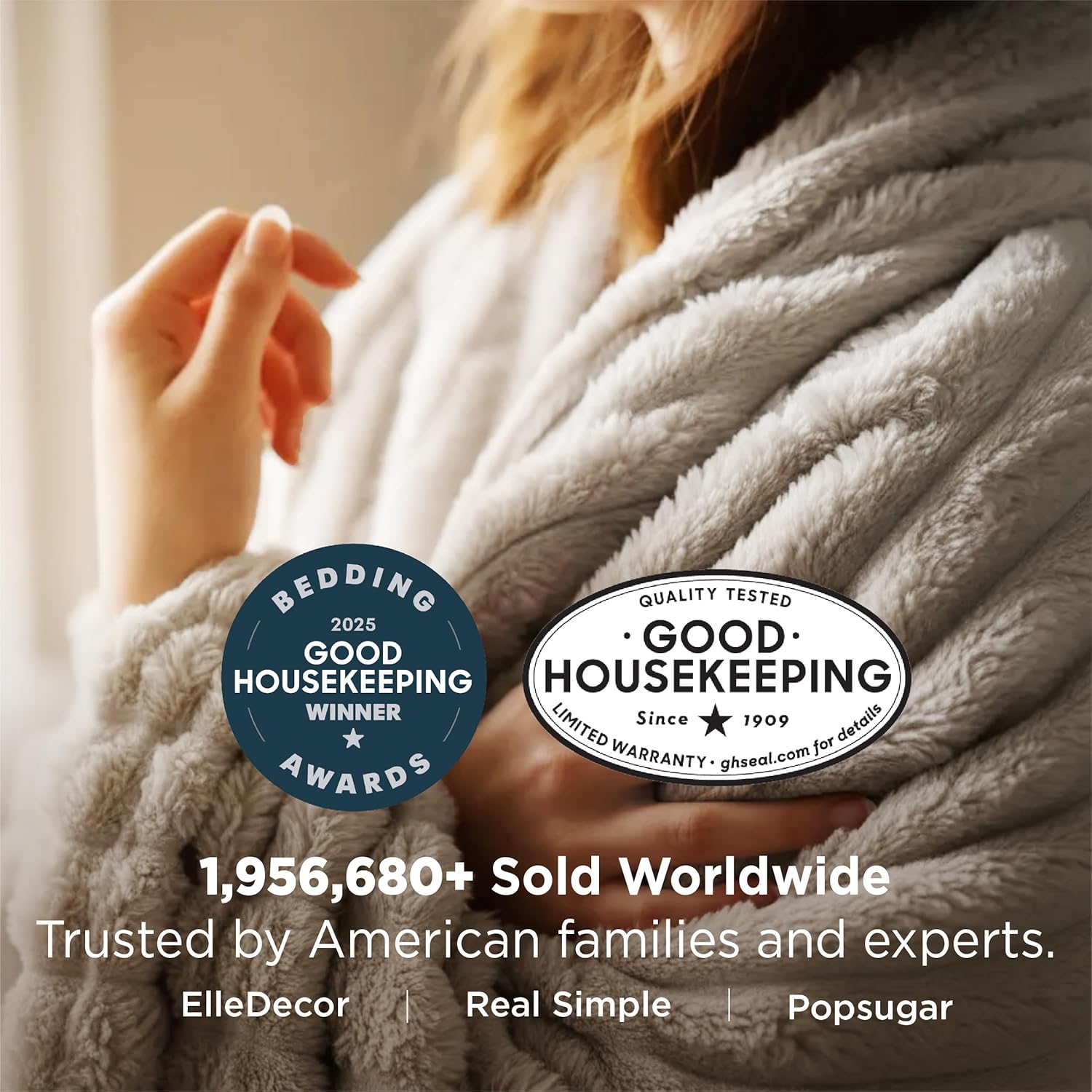 Bedsure Blanket for Couch, Super Cozy Soft Throw Blankets for Women, Cute Small Plush Fleece Throws for Girls, Off White, 50x60 Inches