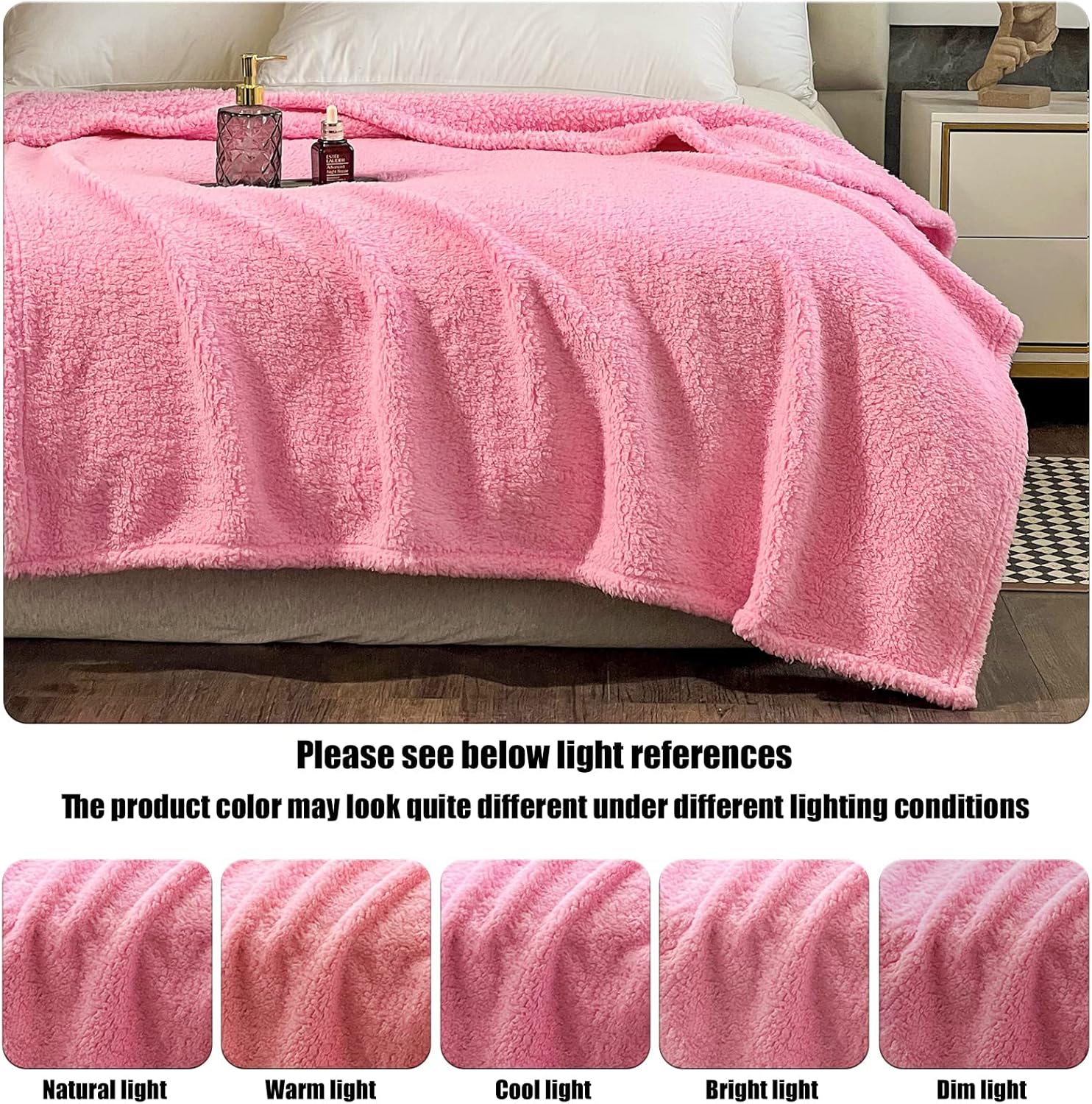 NEWCOSPLAY Super Soft Throw Blanket Deep Purple Rainbow Premium Silky Flannel Fleece Leaves Pattern Lightweight Bed Blanket All Season Use (Deep Purple Rainbow, Throw(50x60))