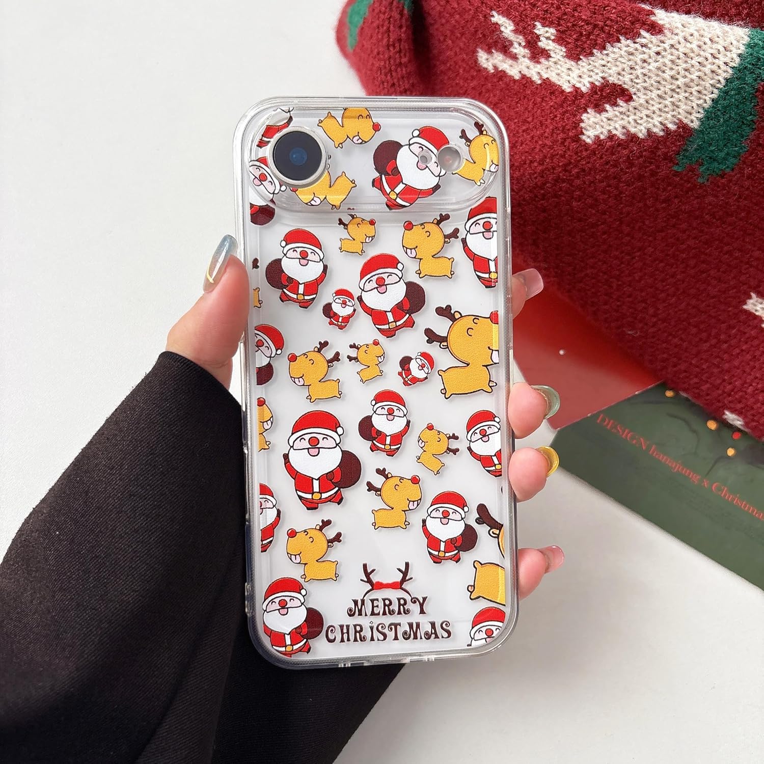Christmas Phone Case for iPhone 11-17 Cute Merry Christmas Pattern Case Compatible with Magsafe Red Xmas Santa Tree Candy Pattern Cover for Women and Girls - Gingerbread
