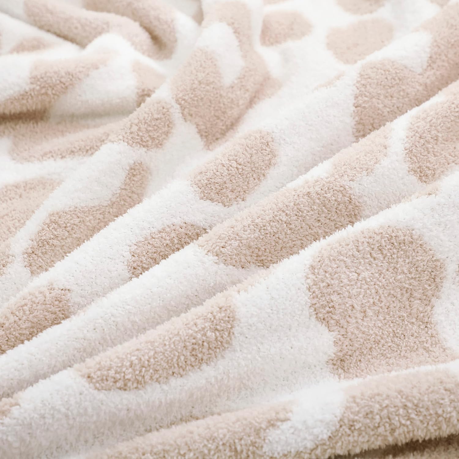 REPRECONF ZASTION Plaid Throw Blanket Ultra Soft Cozy Microfiber Knitted Lightweight Fleece Blanket for Couch Bed Travel Cream 130cm x 150cm