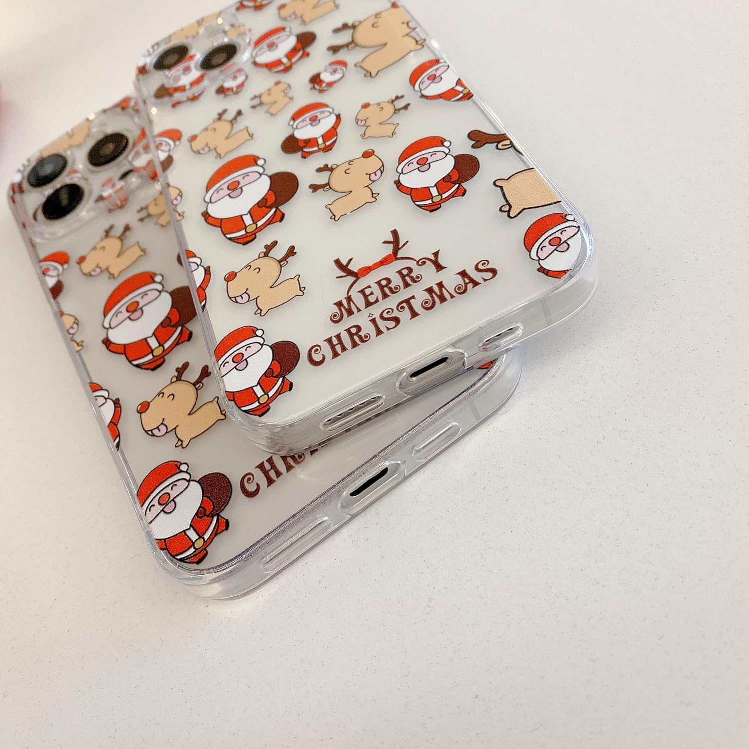 Christmas Phone Case for iPhone 11-17 Cute Merry Christmas Pattern Case Compatible with Magsafe Red Xmas Santa Tree Candy Pattern Cover for Women and Girls - Gingerbread
