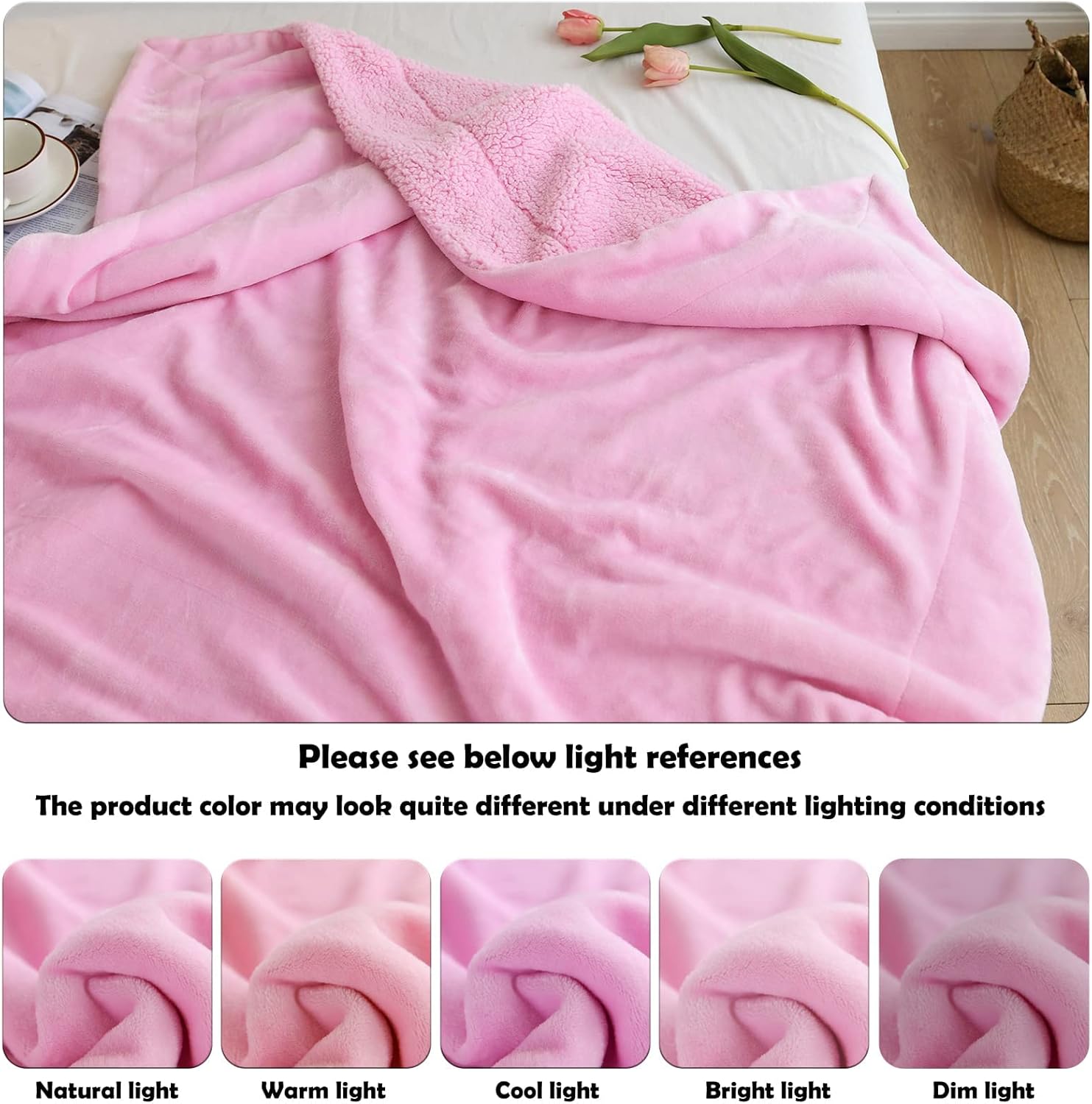 NEWCOSPLAY Super Soft Throw Blanket Deep Purple Rainbow Premium Silky Flannel Fleece Leaves Pattern Lightweight Bed Blanket All Season Use (Deep Purple Rainbow, Throw(50x60))