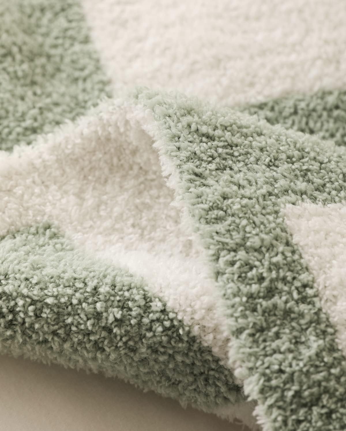 REPRECONF ZASTION Plaid Throw Blanket Ultra Soft Cozy Microfiber Knitted Lightweight Fleece Blanket for Couch Bed Travel Cream 130cm x 150cm