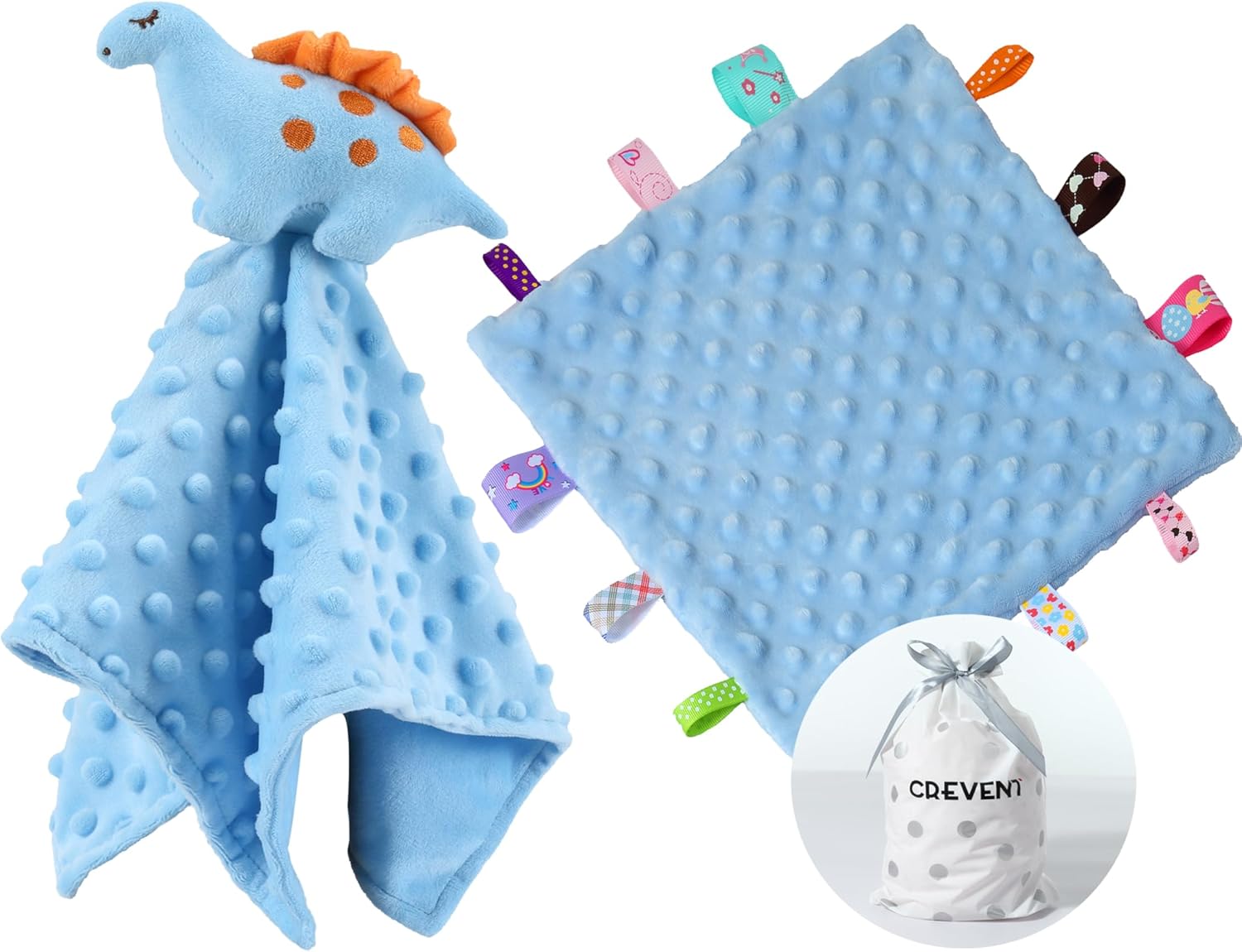 CREVENT Minky Baby Blanket for Girls Boys, Soft Plush Receiving Blanket for Newborns - 76x102cm (Animal)