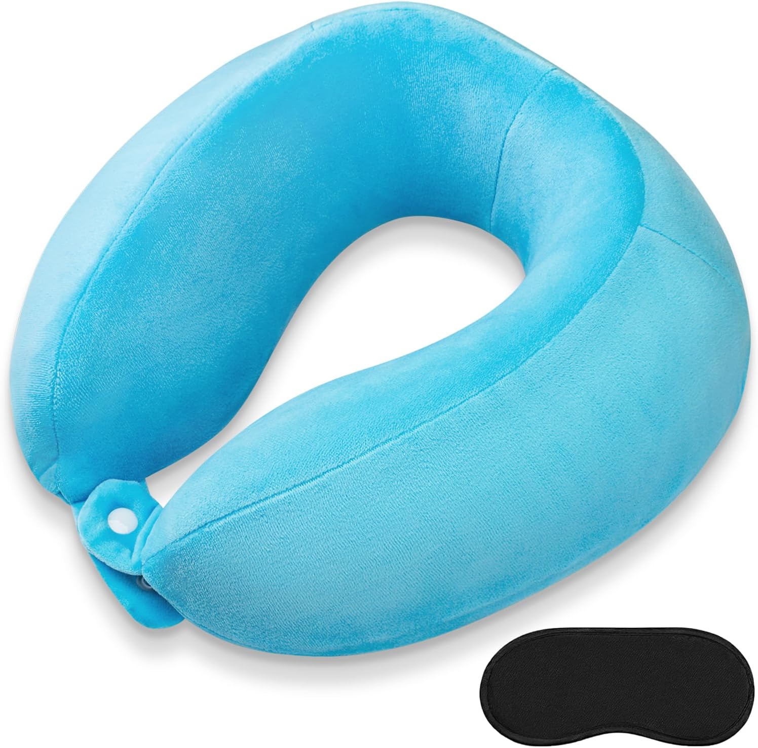 Travel Neck Pillows Adjustable U-Shaped Memory Foam Airplane Pillows Support Headrest and Neck Removable Breathable Neck Pillow for Car Office Home Camping Use Purple Color