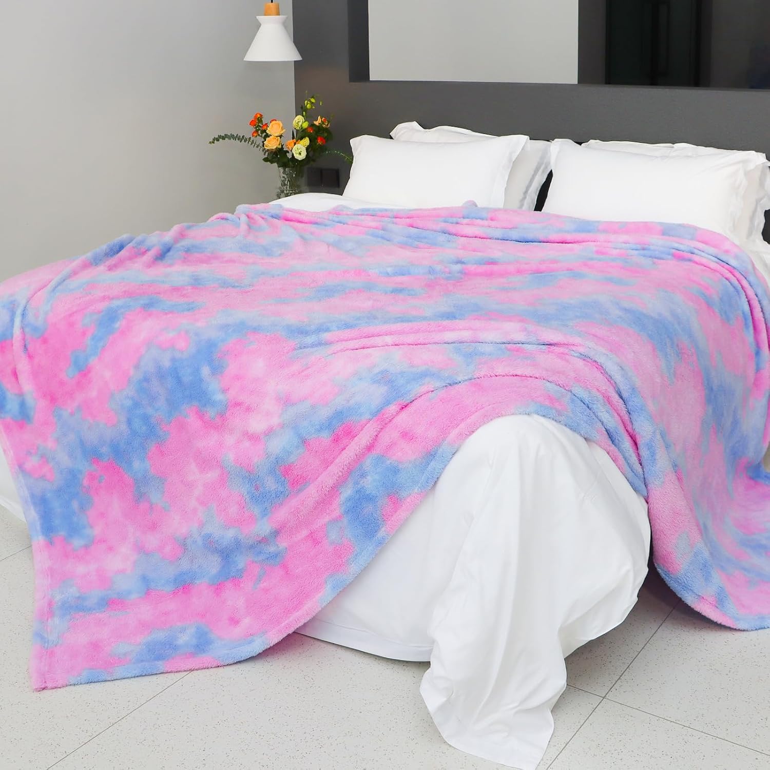 MUGD Blankets Fuzzy Soft Fleece Throw Blanket Cozy Soft Warm Throw Blanket for Bed