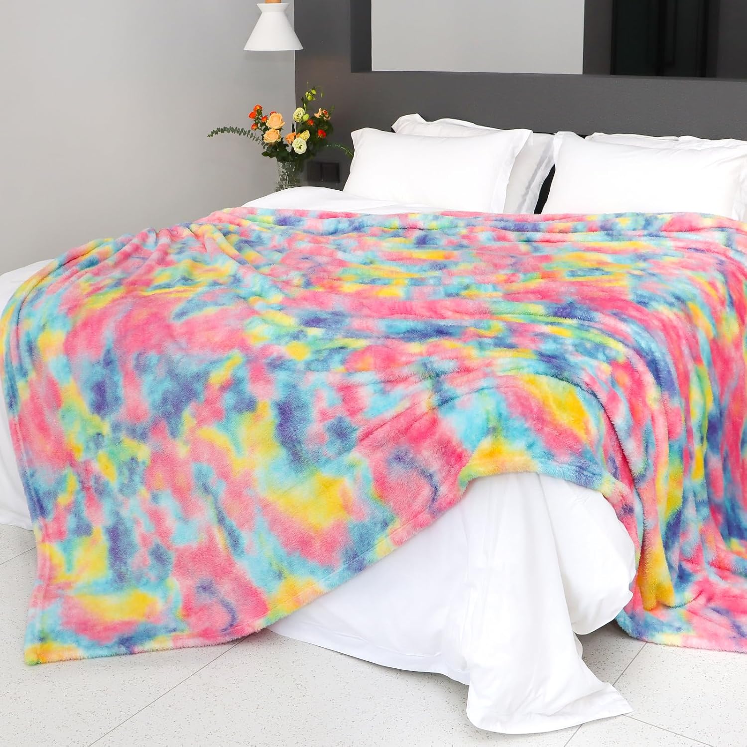 MUGD Blankets Fuzzy Soft Fleece Throw Blanket Cozy Soft Warm Throw Blanket for Bed