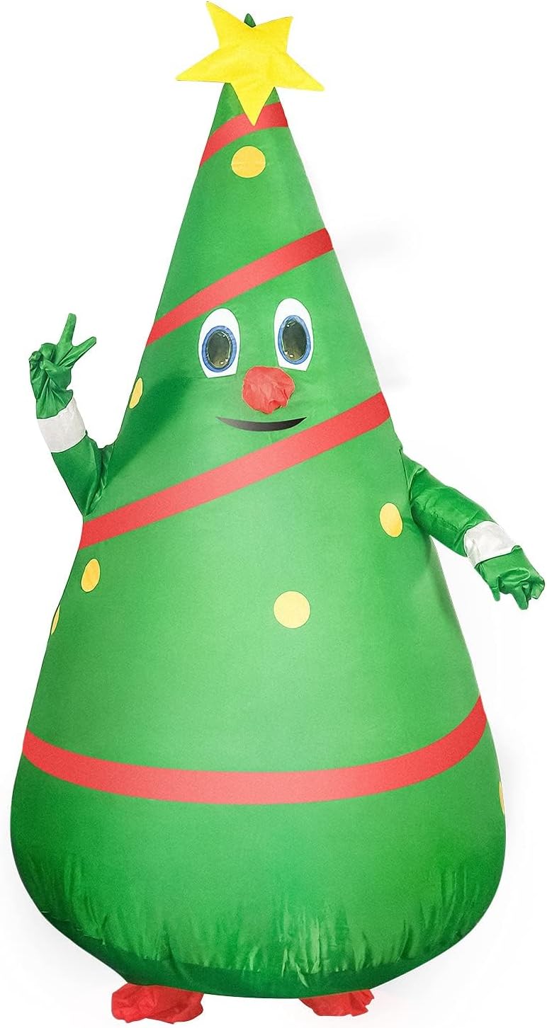 EukaLink Inflatable Christmas Costume Blow Up Funny Costume Suit Unisex Costumes Adult Cosplay Outfit