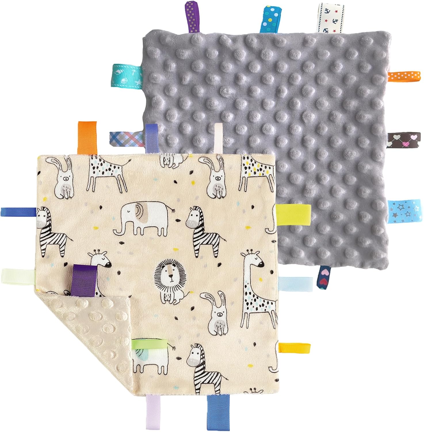 CREVENT Minky Baby Blanket for Girls Boys, Soft Plush Receiving Blanket for Newborns - 76x102cm (Animal)