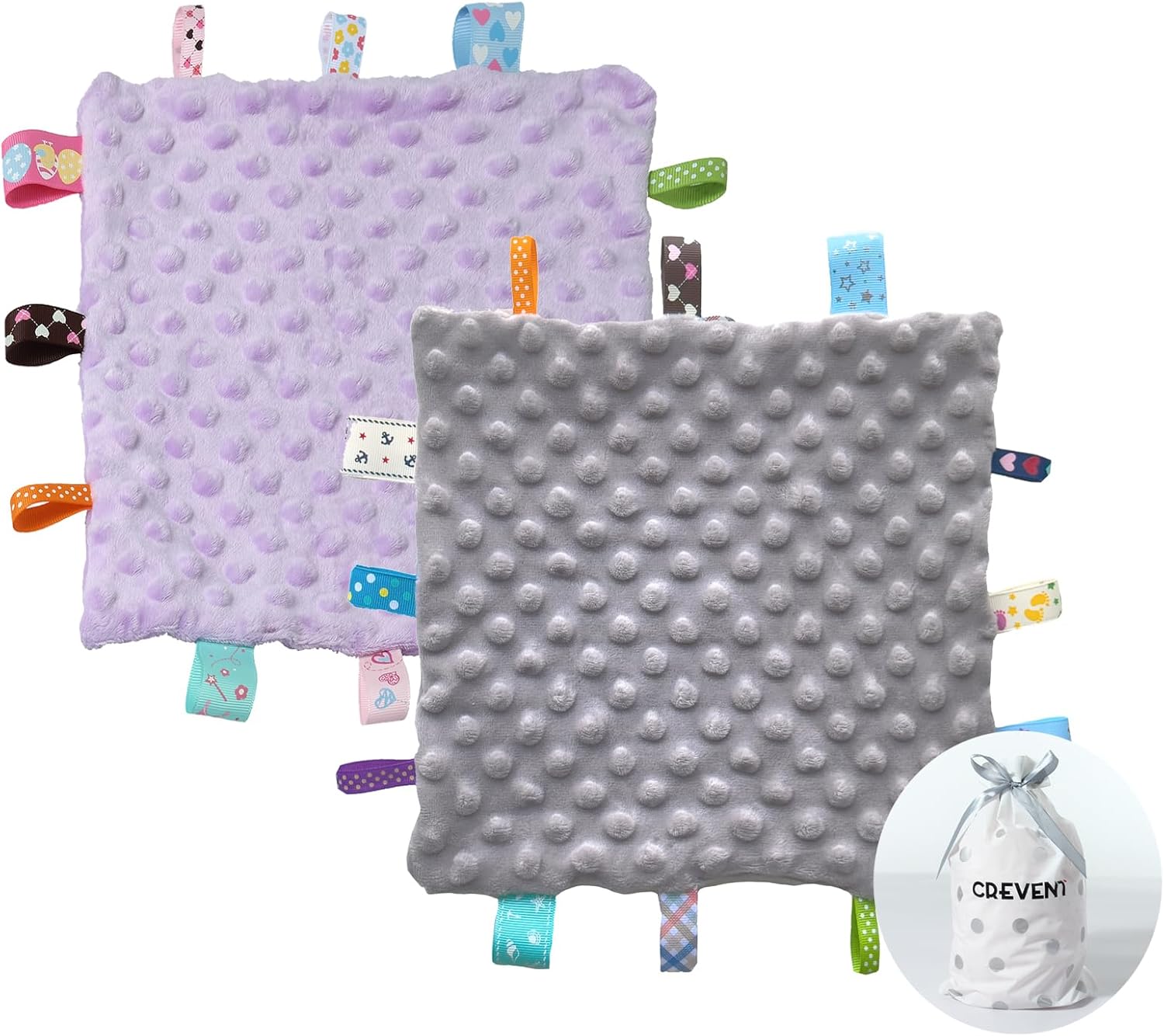 CREVENT Minky Baby Blanket for Girls Boys, Soft Plush Receiving Blanket for Newborns - 76x102cm (Animal)