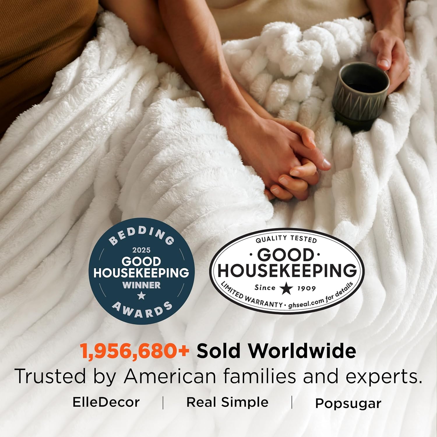 Bedsure Blanket for Couch, Super Cozy Soft Throw Blankets for Women, Cute Small Plush Fleece Throws for Girls, Off White, 50x60 Inches