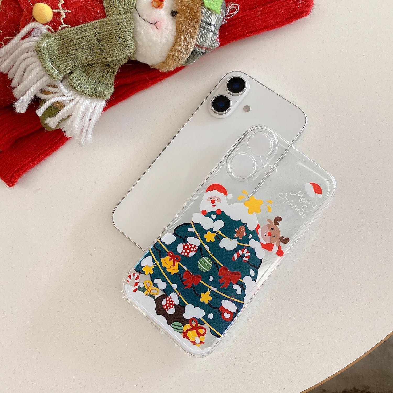 Christmas Phone Case for iPhone 11-17 Cute Merry Christmas Pattern Case Compatible with Magsafe Red Xmas Santa Tree Candy Pattern Cover for Women and Girls - Gingerbread