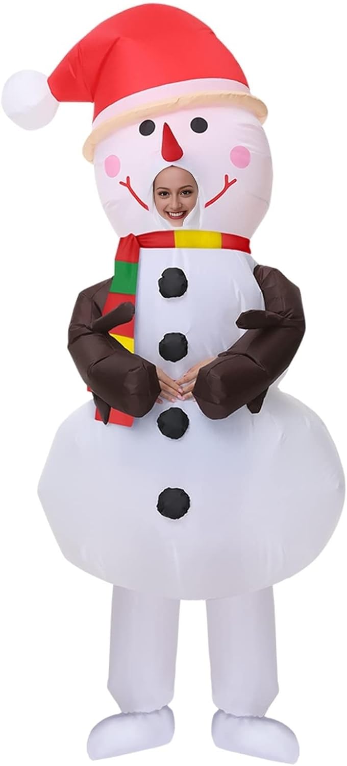 EukaLink Inflatable Christmas Costume Blow Up Funny Costume Suit Unisex Costumes Adult Cosplay Outfit