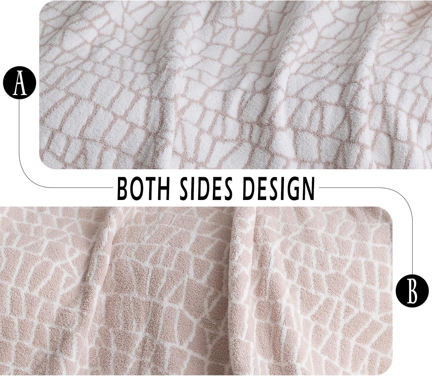 REPRECONF ZASTION Plaid Throw Blanket Ultra Soft Cozy Microfiber Knitted Lightweight Fleece Blanket for Couch Bed Travel Cream 130cm x 150cm