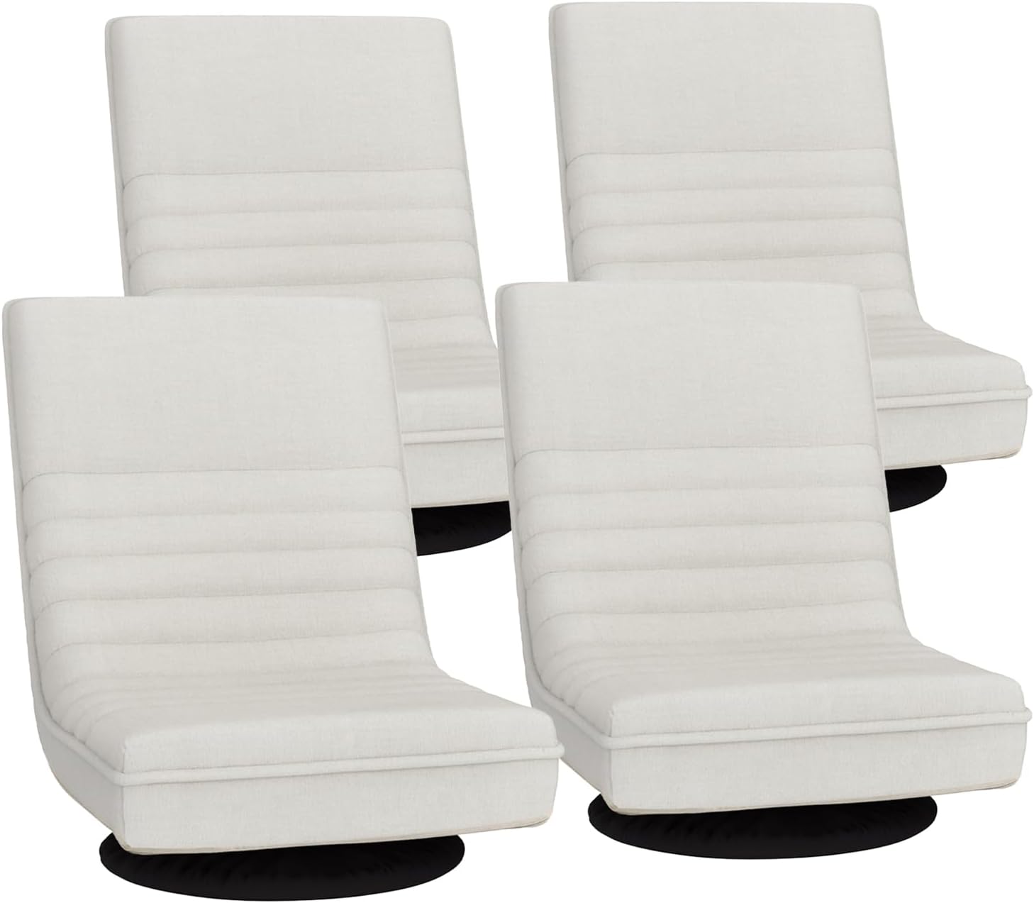 Artiss 2X Floor Chair, Adjustable Futon Lounge Sofa Bed Cushions Recliner Folding Stadium Chairs Cushion Couch Bed Outdoor Bedroom Living Room Furniture, Soft Backrest Easy Carry Space Saving Grey