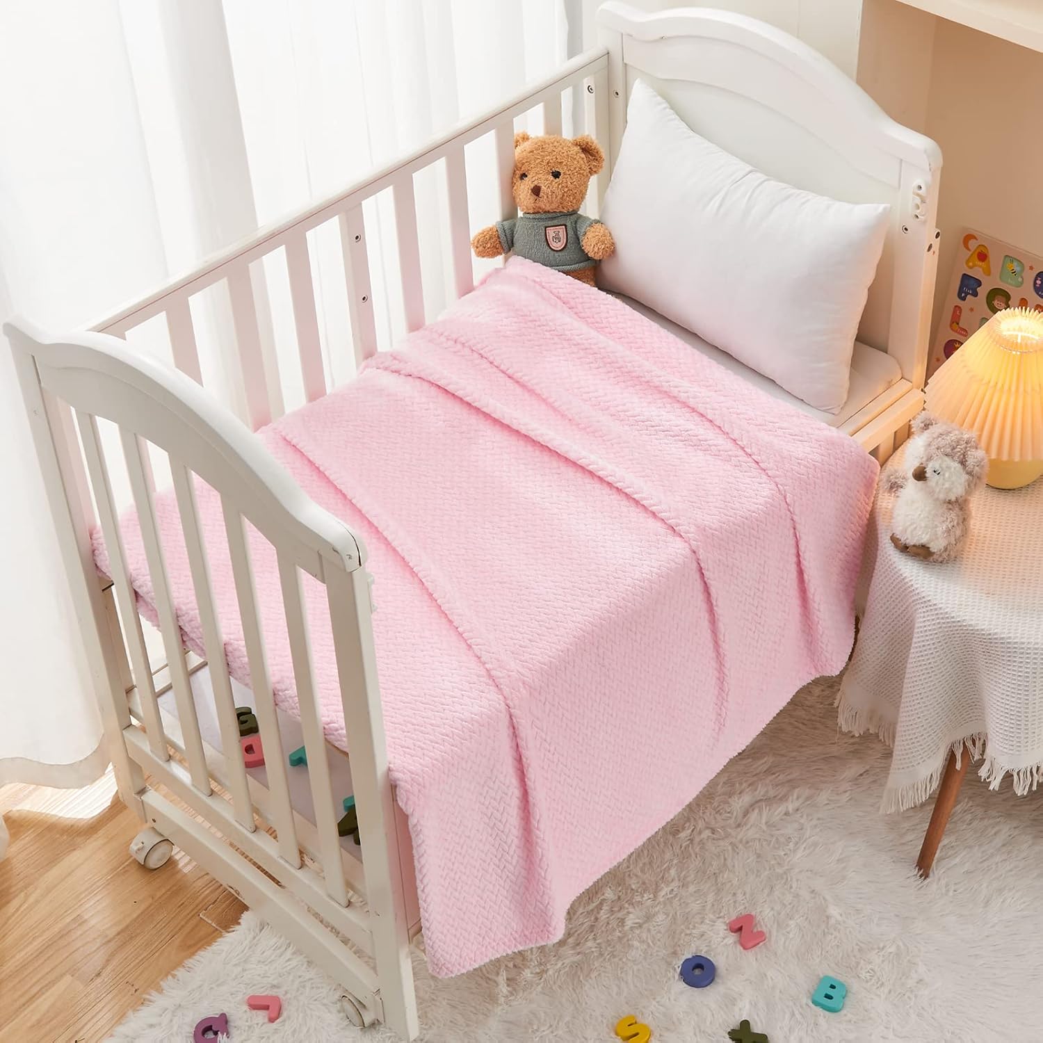 NEWCOSPLAY Super Soft Throw Blanket Deep Purple Rainbow Premium Silky Flannel Fleece Leaves Pattern Lightweight Bed Blanket All Season Use (Deep Purple Rainbow, Throw(50x60))