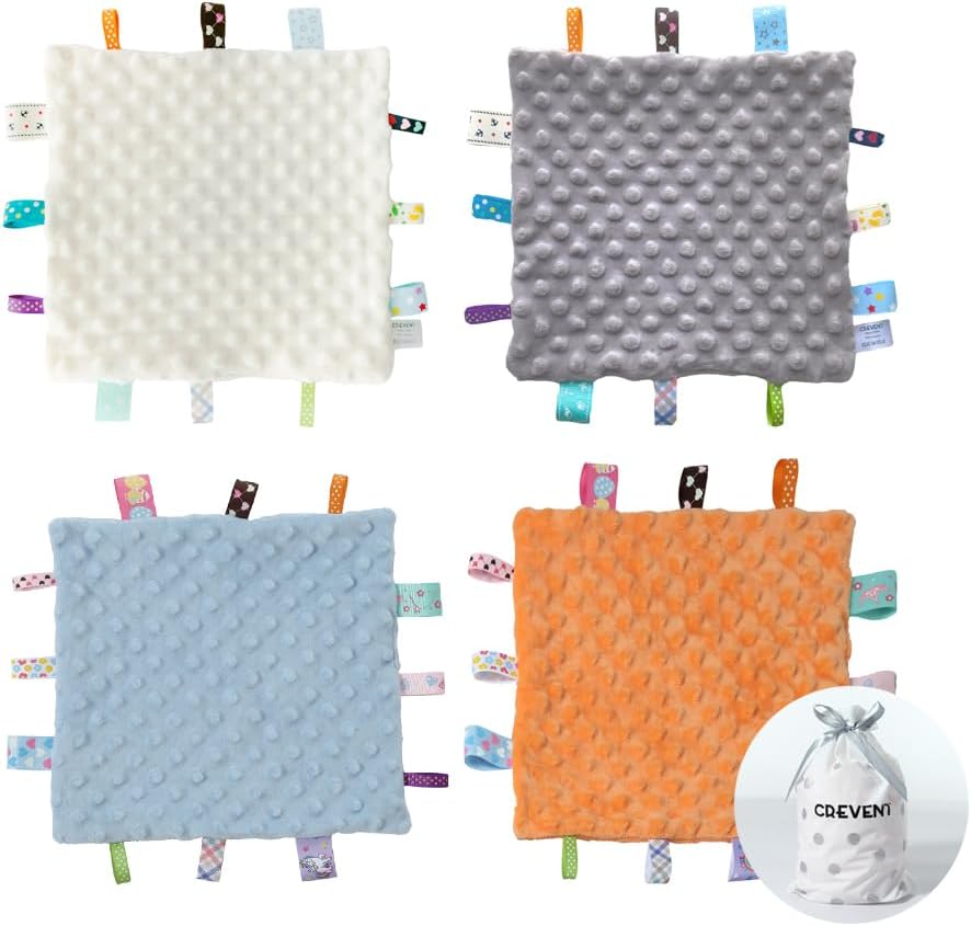 CREVENT Minky Baby Blanket for Girls Boys, Soft Plush Receiving Blanket for Newborns - 76x102cm (Animal)