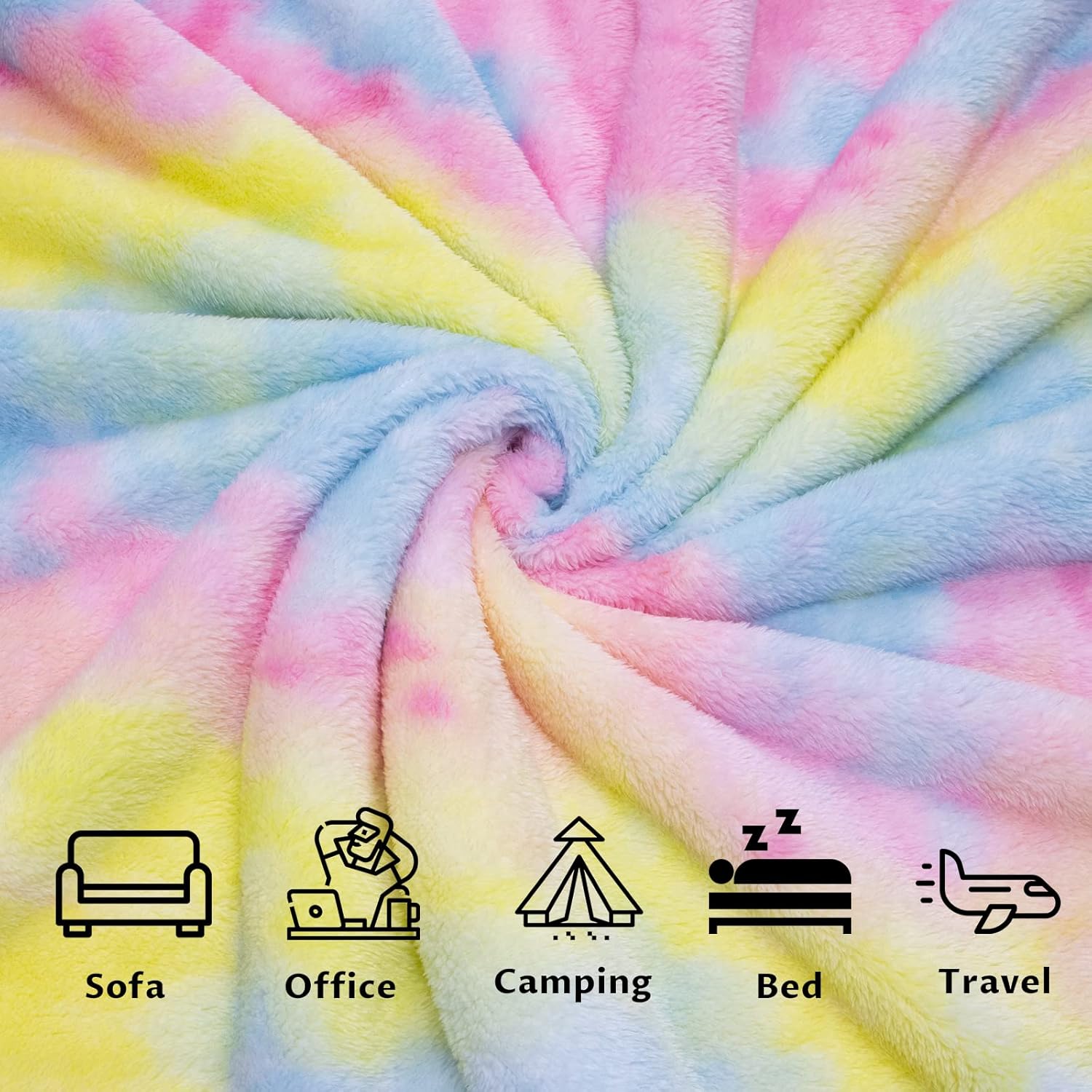 MUGD Blankets Fuzzy Soft Fleece Throw Blanket Cozy Soft Warm Throw Blanket for Bed
